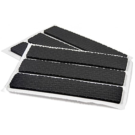 Richelieu 1.5 in. x 2.5 in. TruGuard Strips Self Adhesive Non-Skid Foam Pads, Black, 6PK 235707